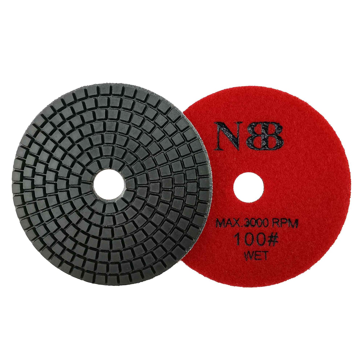 NBB Almohadillas de pulido de diamante 4" 100mm disco renovación lijado diamante para Pulir en húmedo granito mármol piedra porcelana cerámica con respaldo de nylon buen acabado