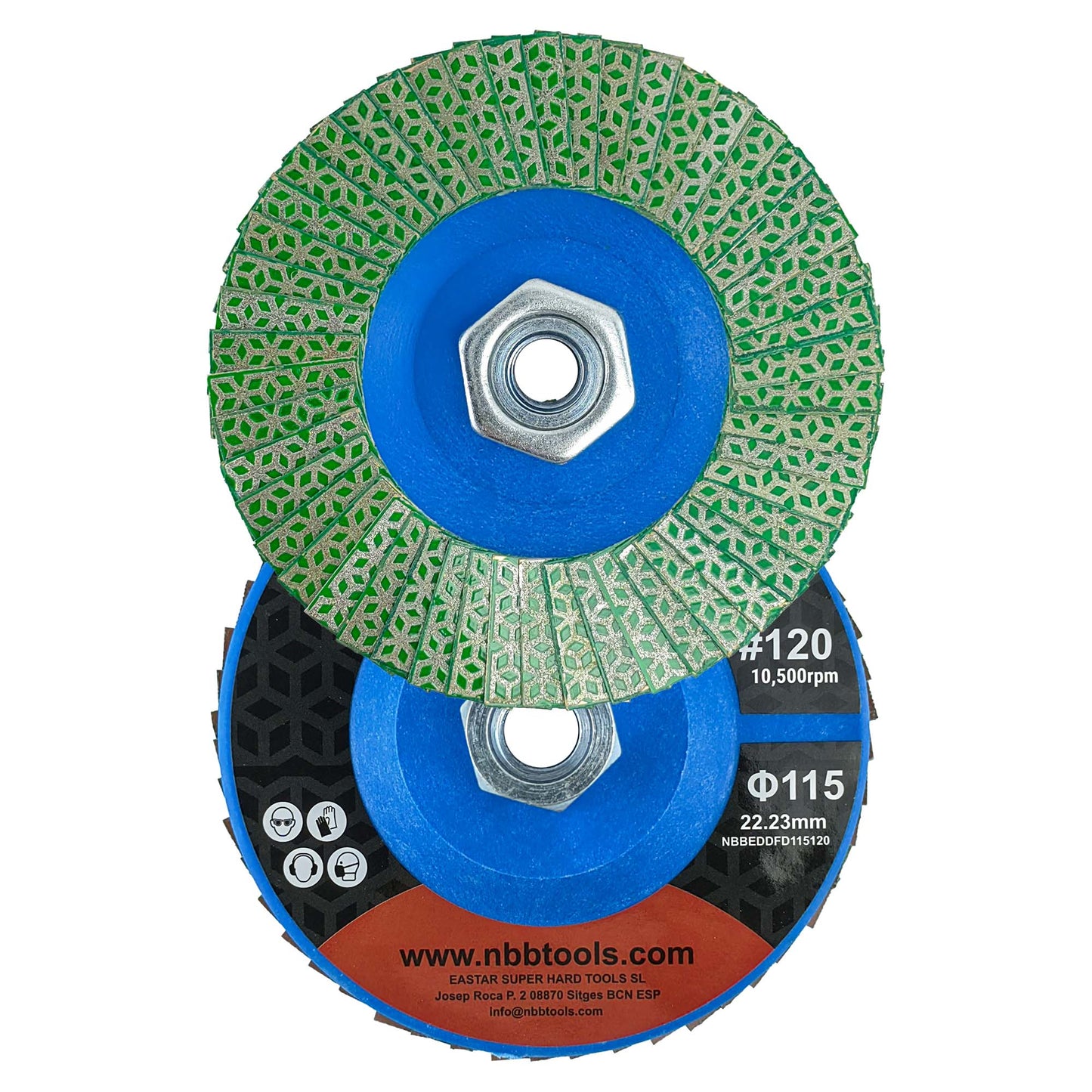 NBB Rueda de láminas con diamante Disco de láminas de diamante completo con M14 brida ideal para lijado pulido de cerámica gres porcelánico piedra bordes y biseles con amoladora