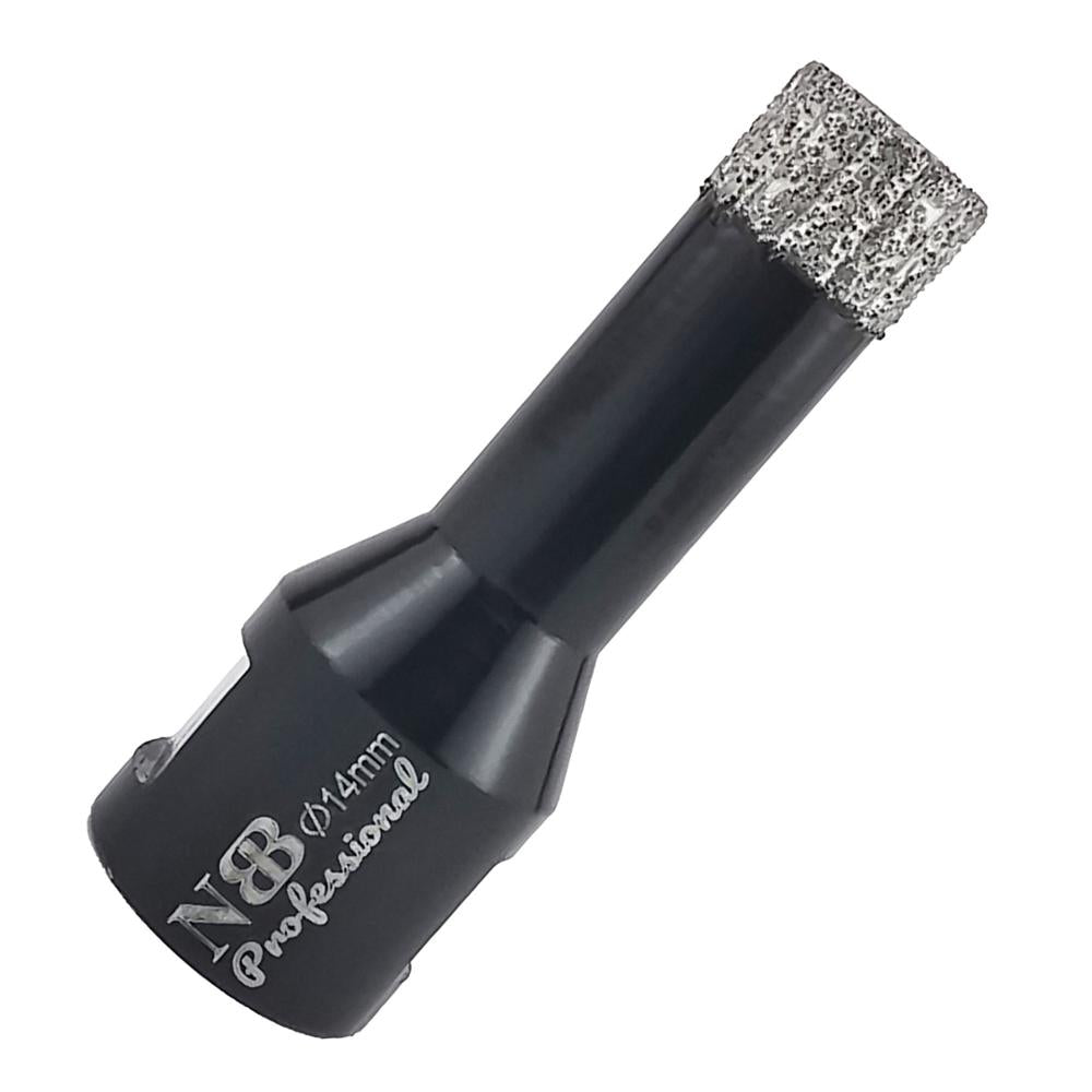 NBB Broca de diamante soldada al vacío con M14, para taladrar en seco y en húmedo profesionalmente en porcelana dura, cerámica, baldosas, granito, mármol, rápida, para Amoladora Angular(PRO EAVBDDBM)