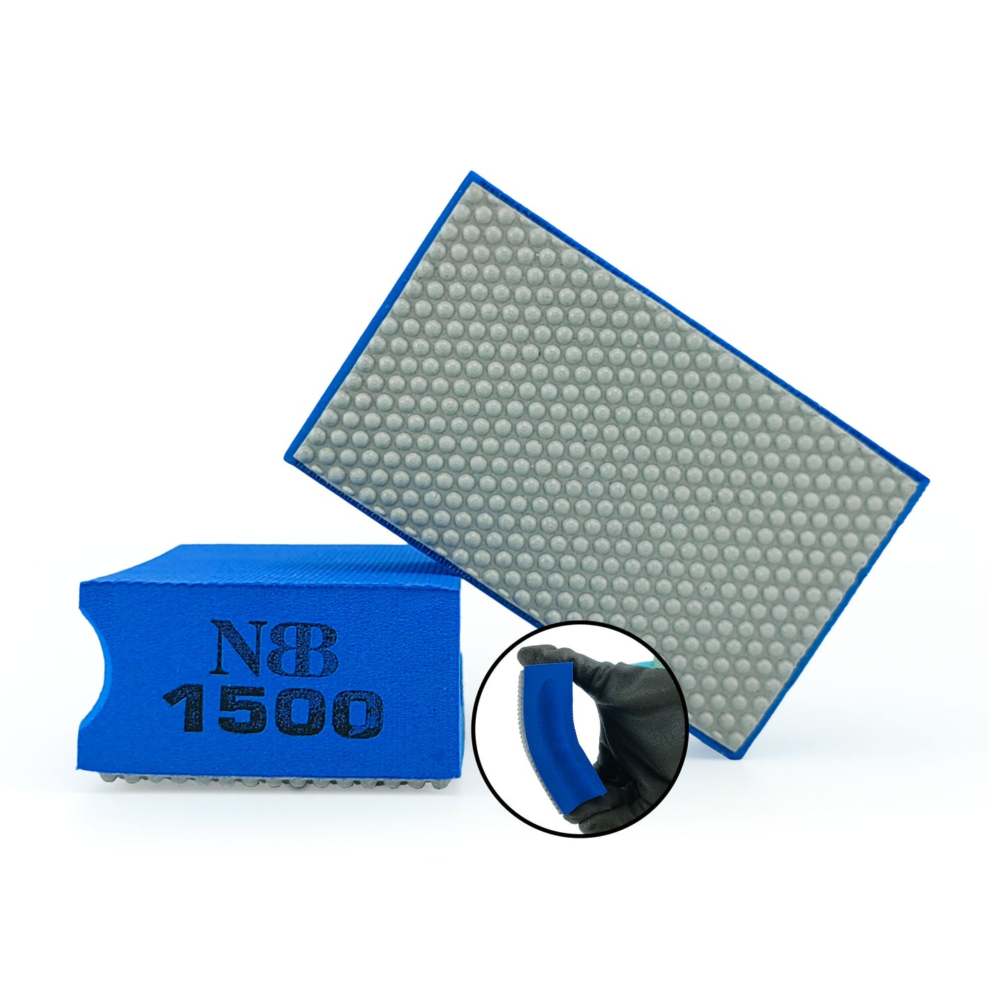 NBB Almohadilla diamantada para lijar y pulir a Mano con Diamante galvanizado para Piedra, mármol, Granito, cerámica, azulejo, Vidrio, con Almohadilla de Esponja Flexible