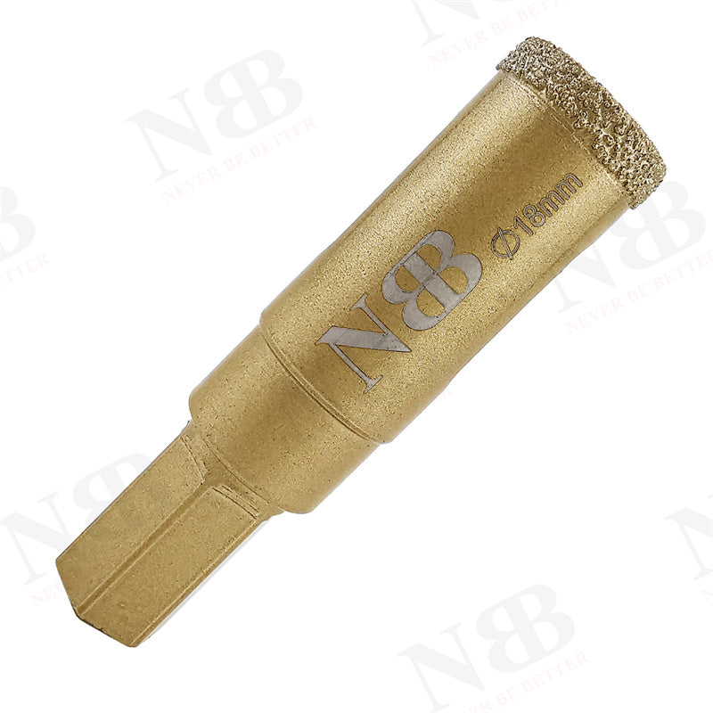 NBB Brocas de diamante con vástago hexagonal 12.5mm, corona diamante para taladrar en seco en porcelana,cerámica,baldosas,granito,azulejo, meyor en húmedo, para perforadora de pistola y banco