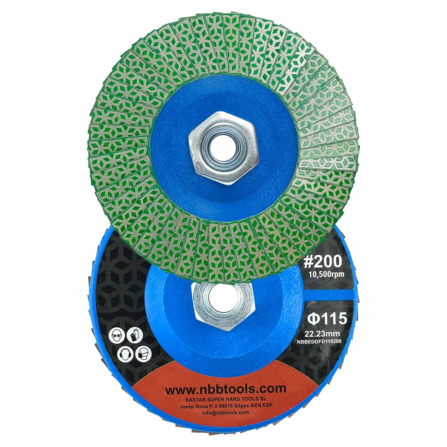 NBB Rueda de láminas con diamante Disco de láminas de diamante completo con M14 brida ideal para lijado pulido de cerámica gres porcelánico piedra bordes y biseles con amoladora