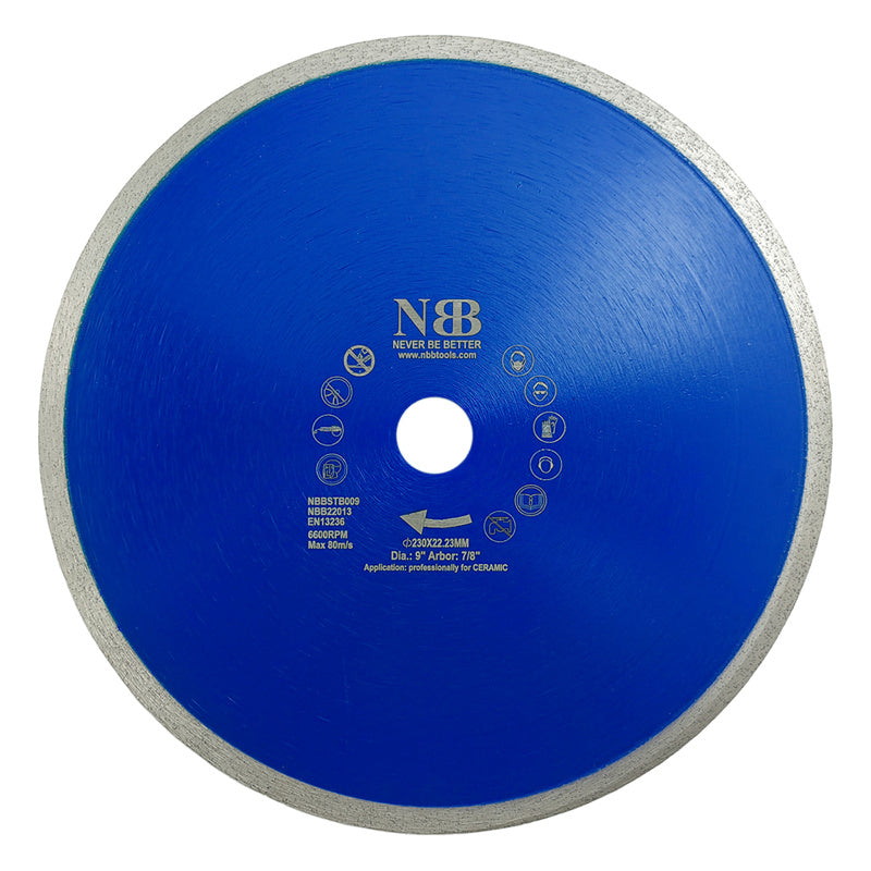 NBB Disco de corte de diamante sierra de diamante con altura de 8mm cuchilla continua espesor 1,4mm hoja diamante corte profesional de Porcelanico Cerámica Azulejo Mármol Granito Piedra