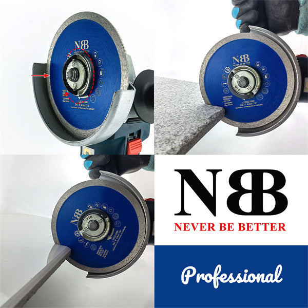 NBB Disco de corte de diamante sierra de diamante con altura de 8mm cuchilla continua espesor 1,4mm hoja diamante corte profesional de Porcelanico Cerámica Azulejo Mármol Granito Piedra