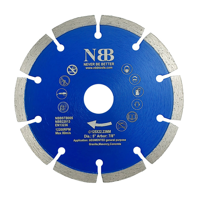 NBB Disco de corte de diamante con 8mm segmento duradero disco de diamante universal Corte en seco de mármol Granito Ladrillo cerámico hormigón piedra para uso general