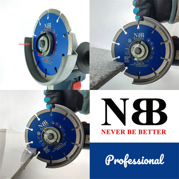 NBB Disco de corte de diamante con 8mm segmento duradero disco de diamante universal Corte en seco de mármol Granito Ladrillo cerámico hormigón piedra para uso general