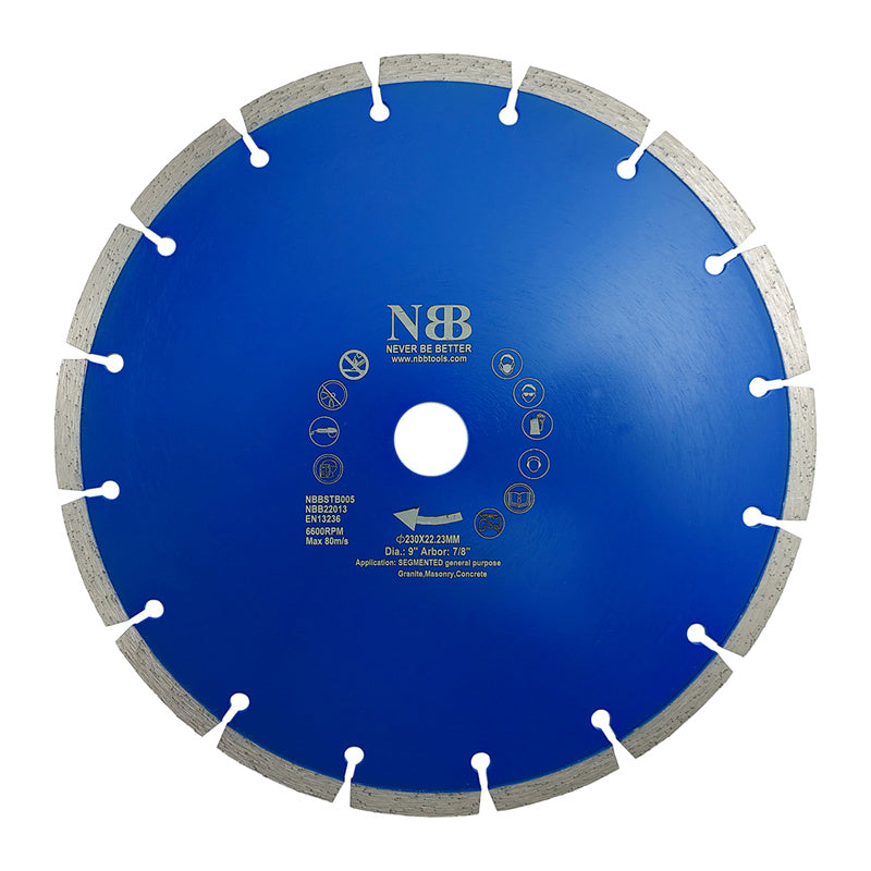 NBB Disco de corte de diamante con 8mm segmento duradero disco de diamante universal Corte en seco de mármol Granito Ladrillo cerámico hormigón piedra para uso general