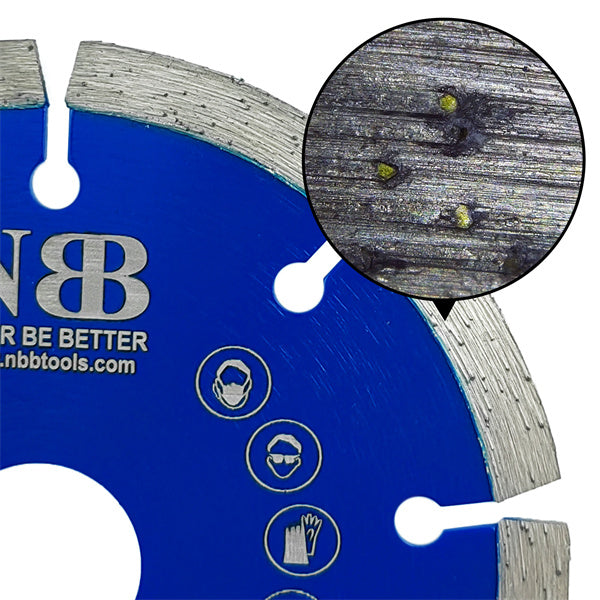 NBB Disco de corte de diamante con 8mm segmento duradero disco de diamante universal Corte en seco de mármol Granito Ladrillo cerámico hormigón piedra para uso general