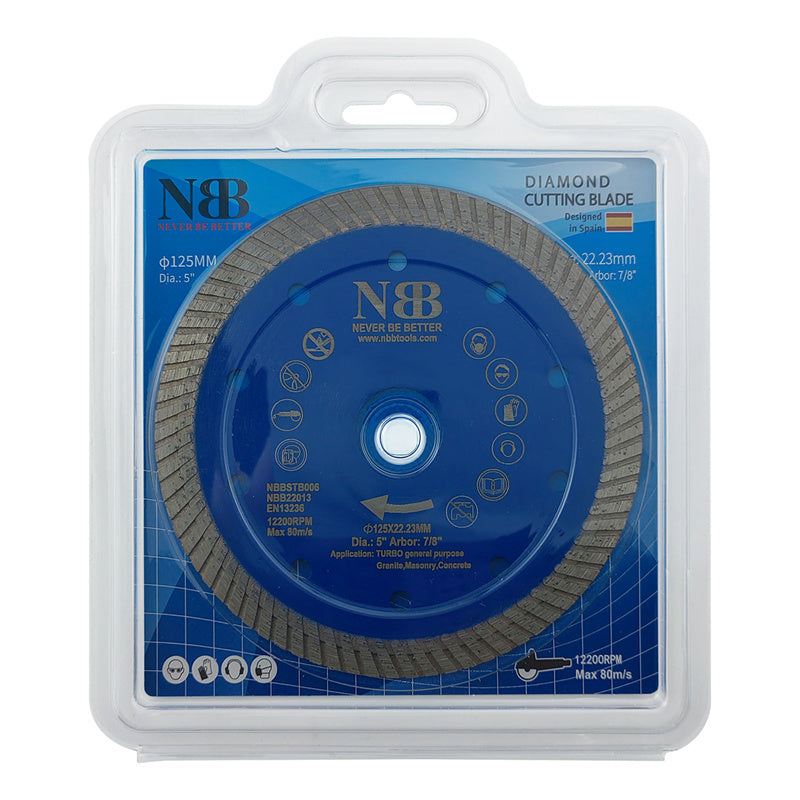 NBB Disco de corte de diamante sierra de diamante con 10mm segmento diamant turbo estrecho espesor 2,2mm hoja diamante Corte en seco de Porcelanico Cerámica Azulejo Mármol Granito Piedra