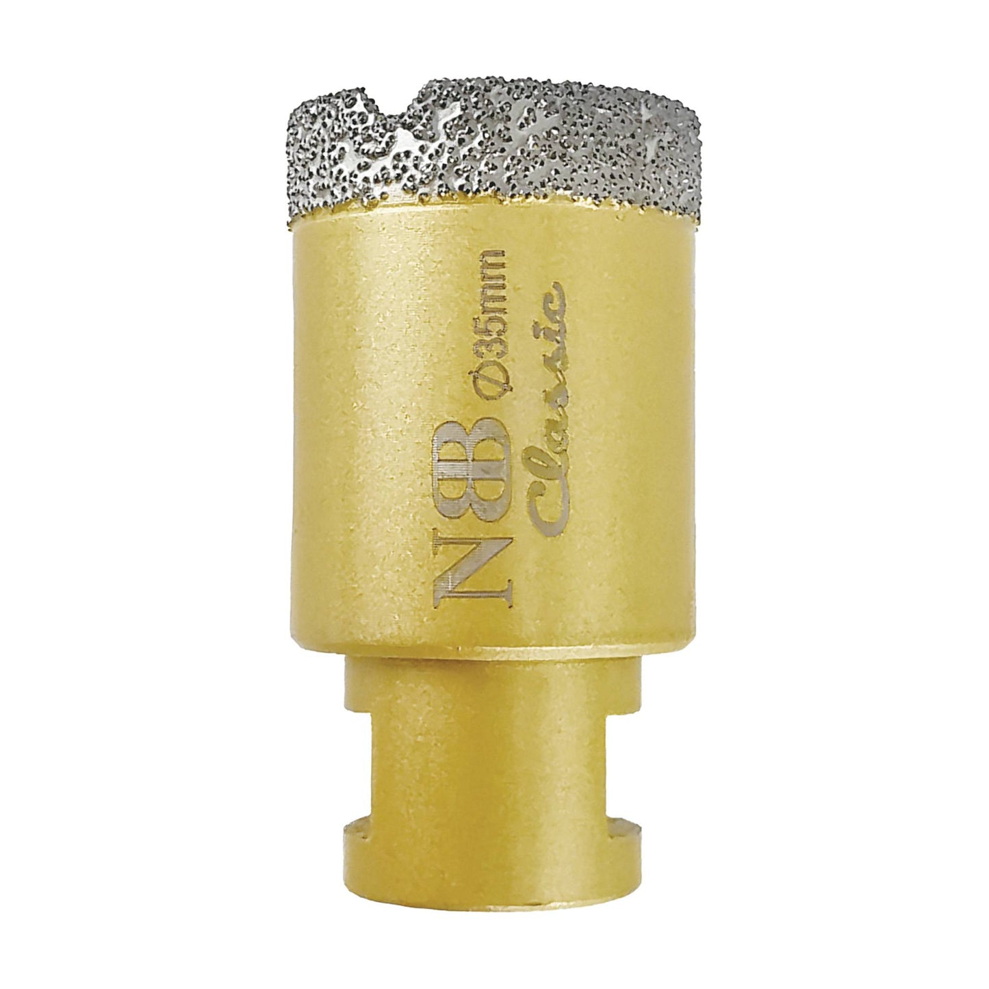 NBB Broca de diamante con M14, tipo dorado clásico, corona diamante para taladrar en seco y en húmedo en porcelana dura, cerámica, baldosas, granito, mármol, azulejo, para Amoladora Angular (Classic)