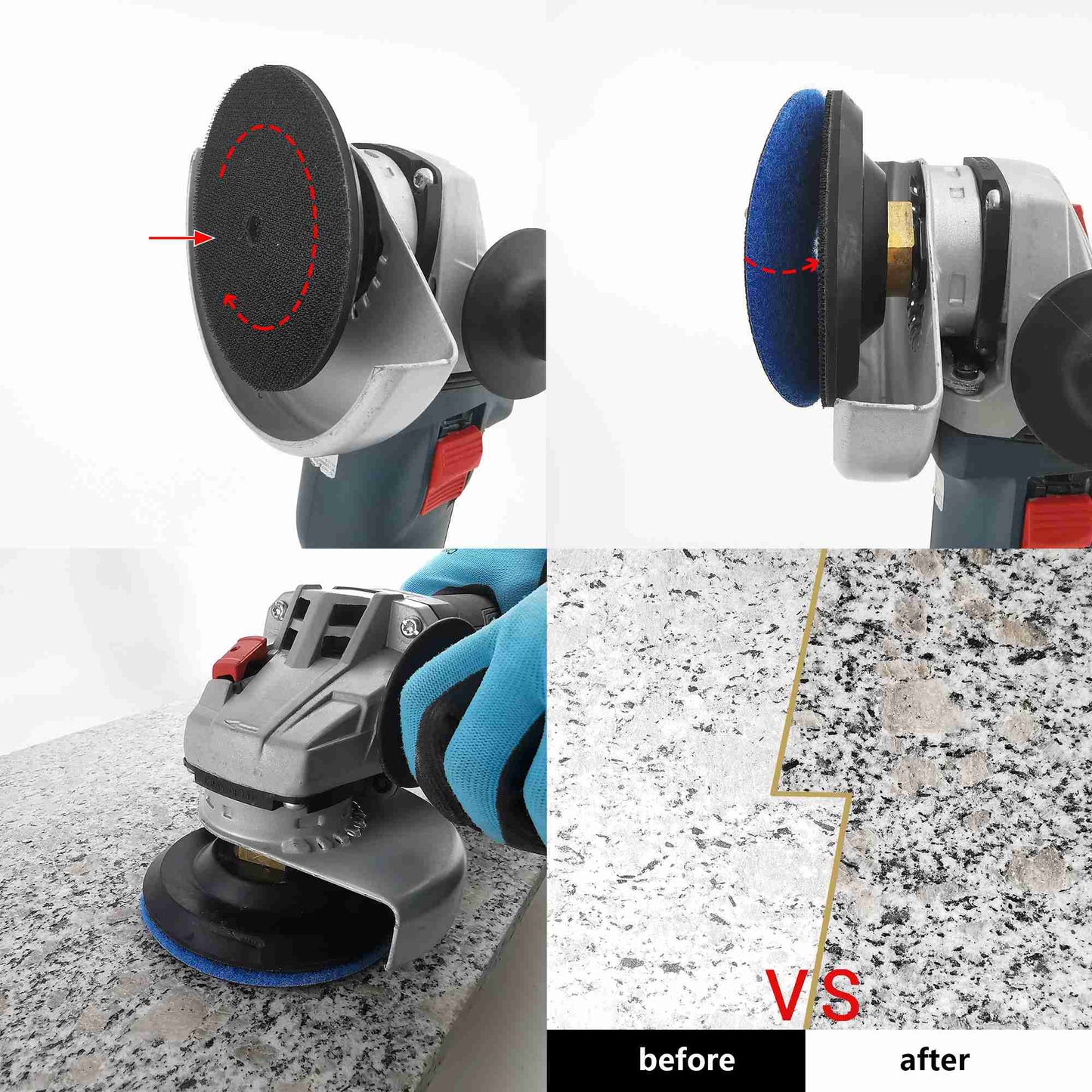 NBB Almohadillas de pulido de diamante 4" 100mm disco de renovación lijado diamante para Pulir en seco granito mármol piedra granito cerámica con respaldo de nylon buen acabado