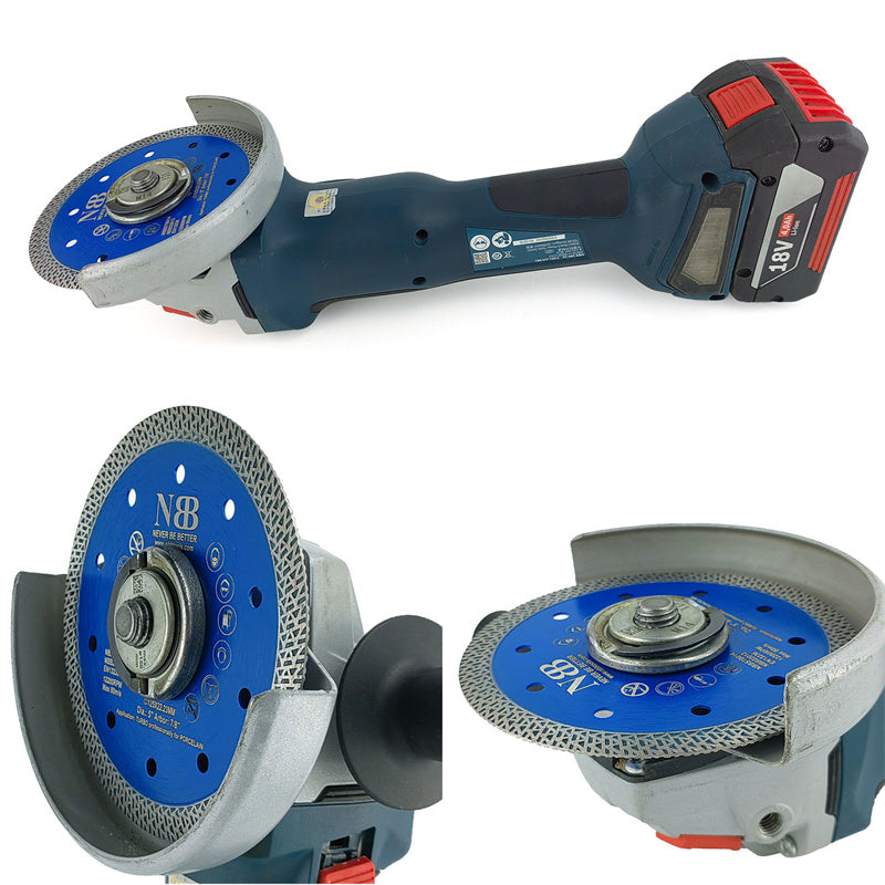 NBB Disco de corte de diamante premium sierra de diamante con altura de 10mm segmento turbo cruzado espesor 1,4mm eje 22,23 mm hoja diamant Corte en seco de Porcelanico Cerámica Azulejo