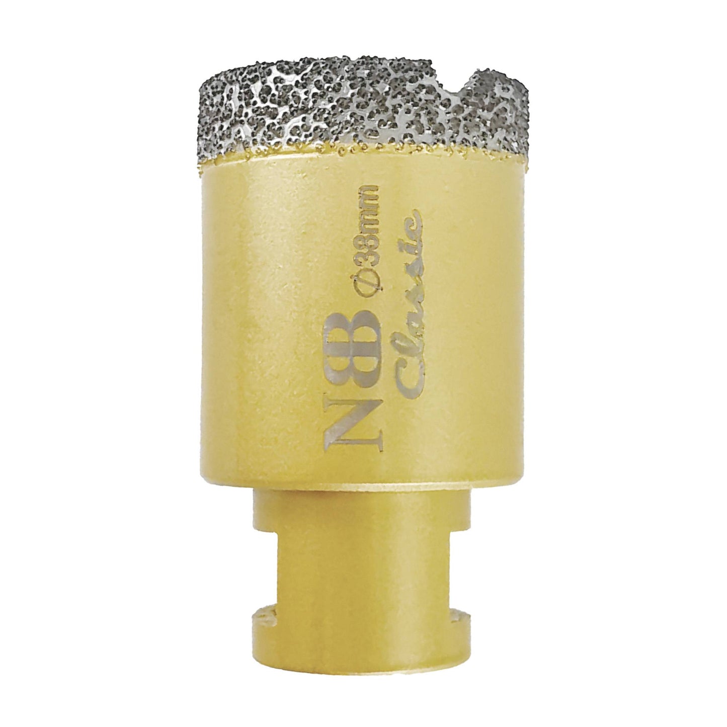 NBB Broca de diamante con M14, tipo dorado clásico, corona diamante para taladrar en seco y en húmedo en porcelana dura, cerámica, baldosas, granito, mármol, azulejo, para Amoladora Angular (Classic)