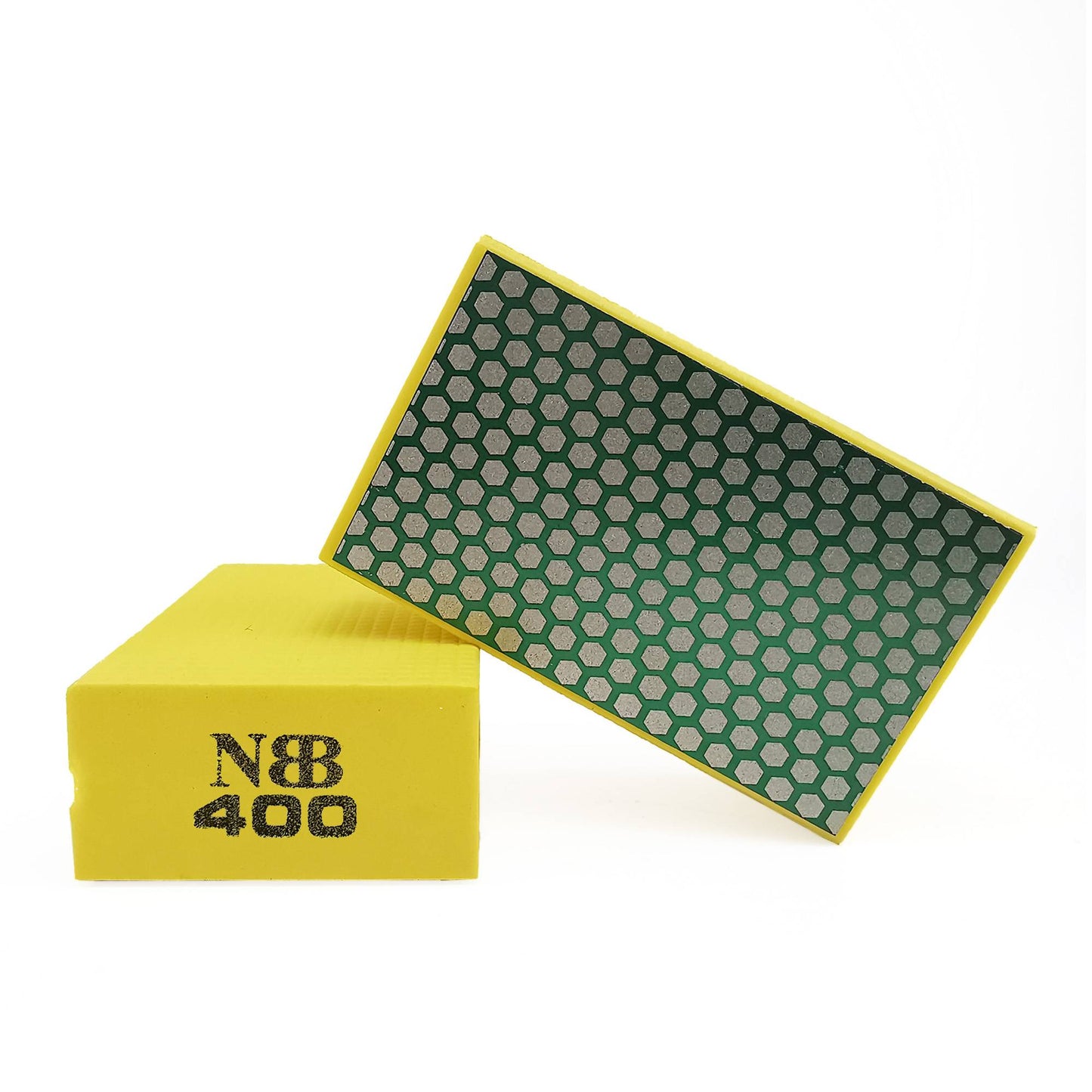 NBB Almohadilla diamantada para lijar y pulir, bloques diamante de lijado/pulido, almohadillas a mano de diamante con respaldo de espuma para moliendar granito, mármol, piedra