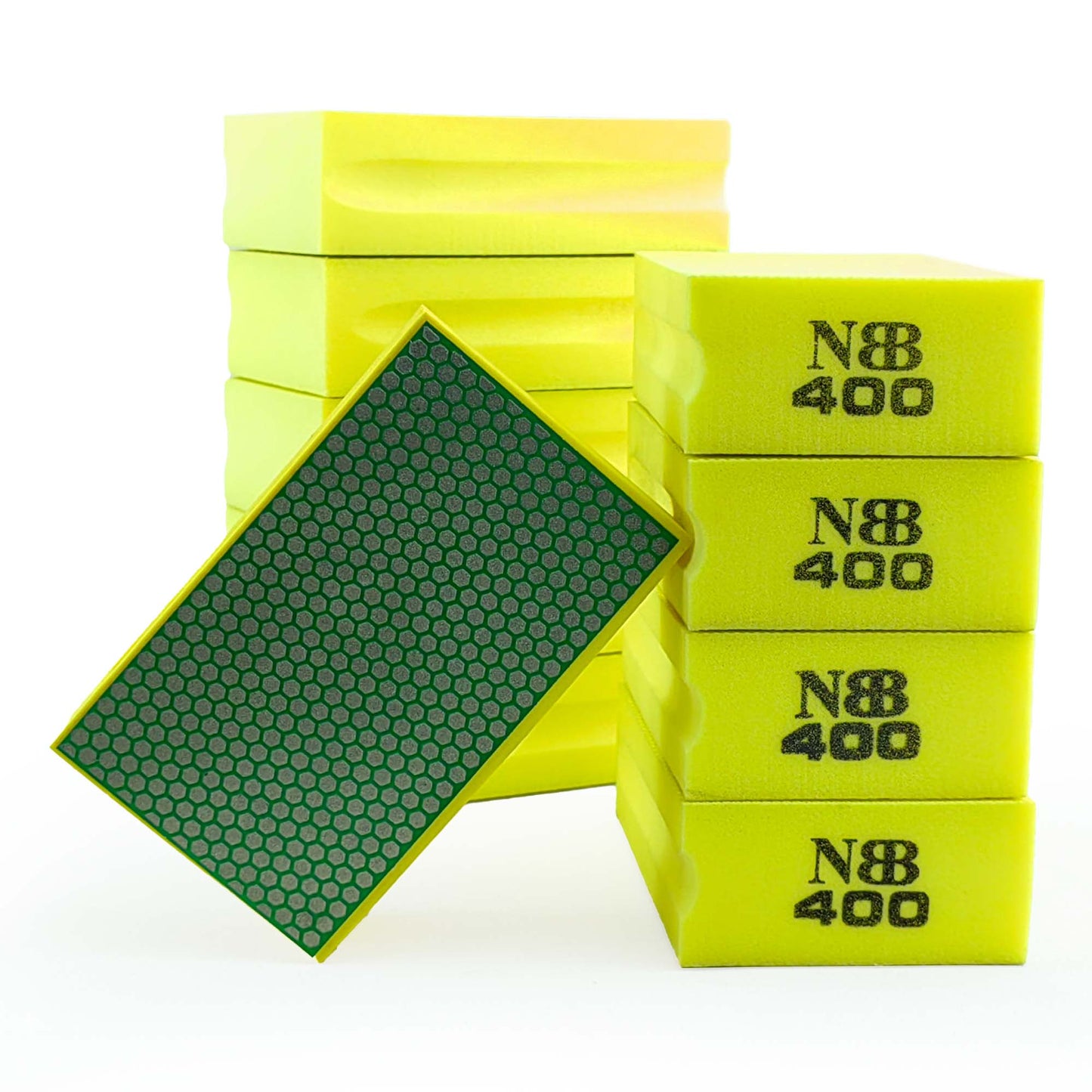 NBB Almohadilla diamantada para lijar y pulir, bloques diamante de lijado/pulido, almohadillas a mano de diamante con respaldo de espuma para moliendar granito, mármol, piedra