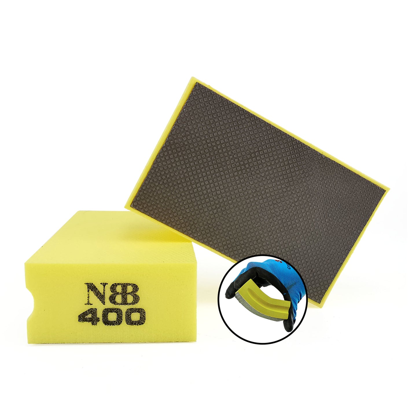 NBB Almohadilla diamantada para lijar y pulir, bloques diamante de lijado/pulido, almohadillas a mano de diamante con respaldo de espuma para moliendar granito, mármol, piedra