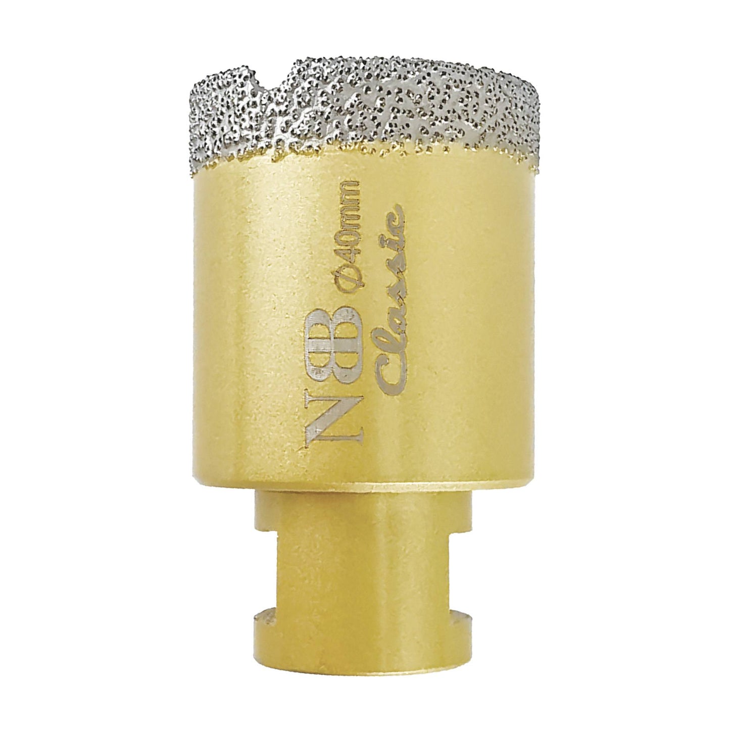 NBB Broca de diamante con M14, tipo dorado clásico, corona diamante para taladrar en seco y en húmedo en porcelana dura, cerámica, baldosas, granito, mármol, azulejo, para Amoladora Angular (Classic)