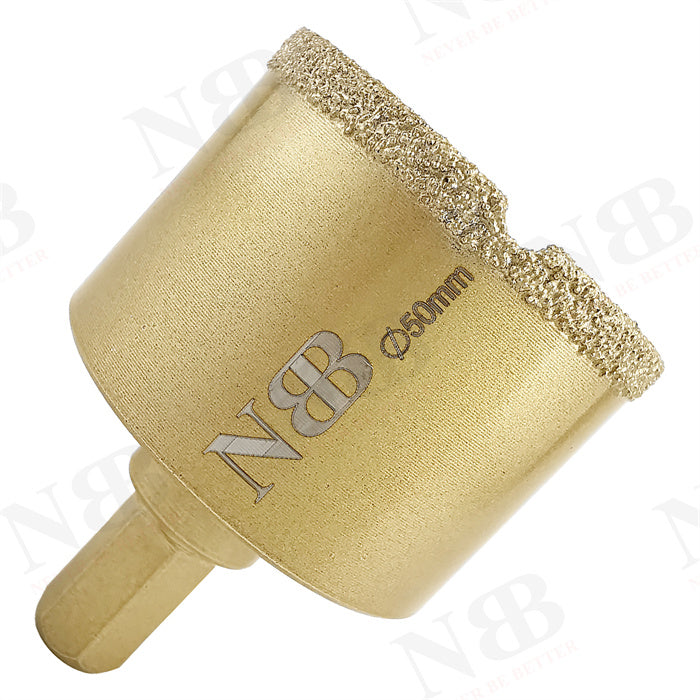 NBB Brocas de diamante con vástago hexagonal 12.5mm, corona diamante para taladrar en seco en porcelana,cerámica,baldosas,granito,azulejo, meyor en húmedo, para perforadora de pistola y banco