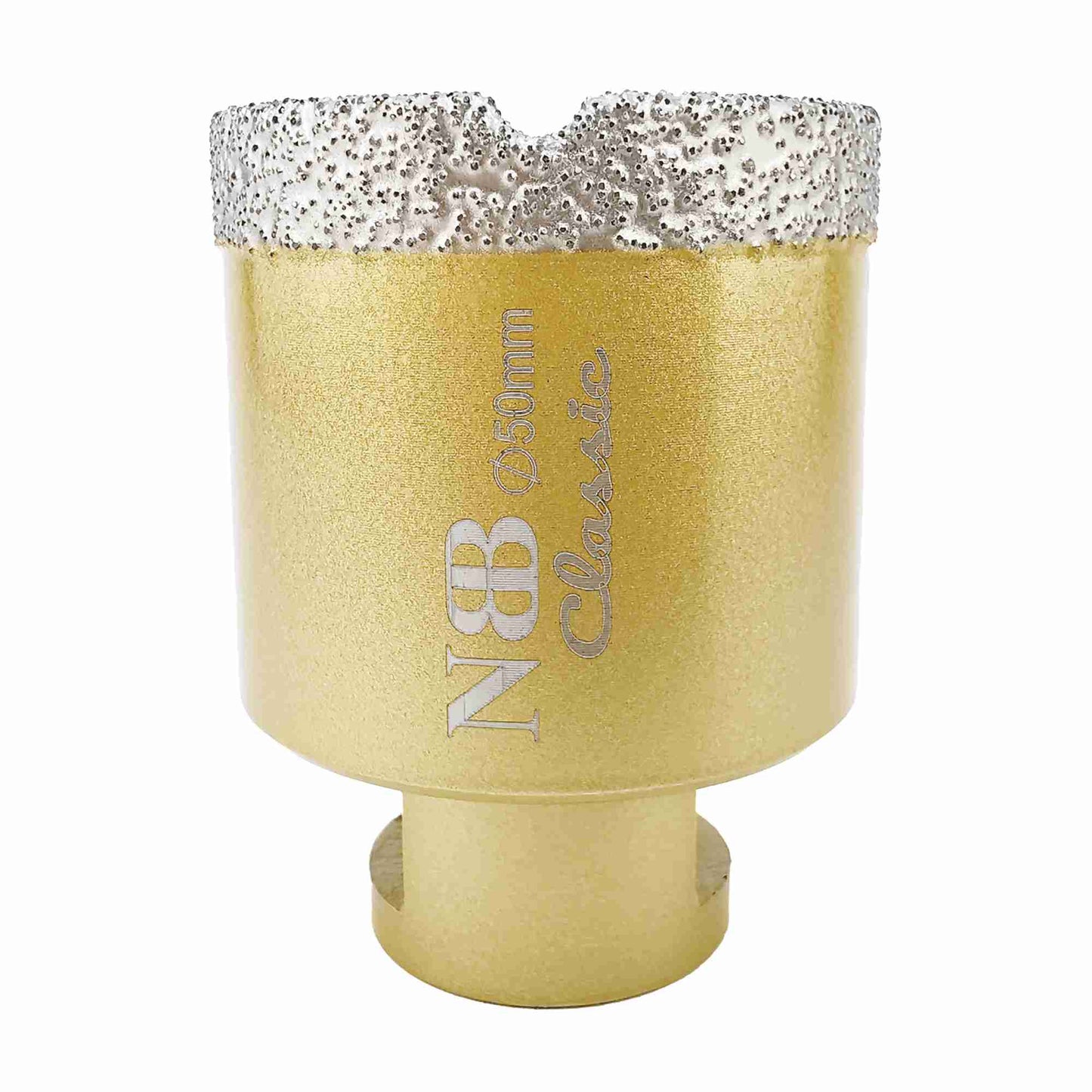 NBB Broca de diamante con M14, tipo dorado clásico, corona diamante para taladrar en seco y en húmedo en porcelana dura, cerámica, baldosas, granito, mármol, azulejo, para Amoladora Angular (Classic)