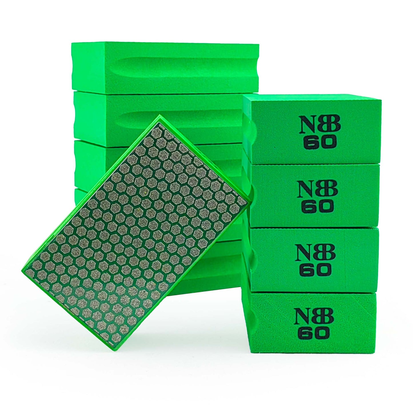 NBB Almohadilla diamantada para lijar y pulir, bloques diamante de lijado/pulido, almohadillas a mano de diamante con respaldo de espuma para moliendar granito, mármol, piedra