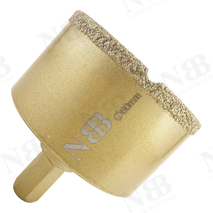 NBB Brocas de diamante con vástago hexagonal 12.5mm, corona diamante para taladrar en seco en porcelana,cerámica,baldosas,granito,azulejo, meyor en húmedo, para perforadora de pistola y banco