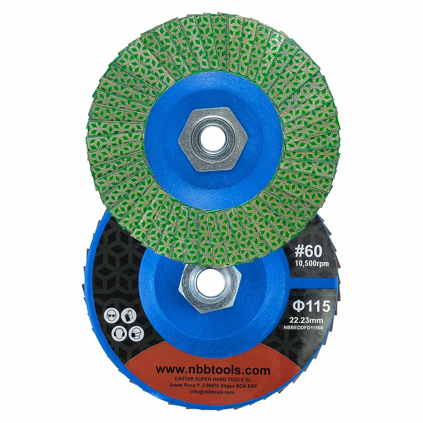 NBB Rueda de láminas con diamante Disco de láminas de diamante completo con M14 brida ideal para lijado pulido de cerámica gres porcelánico piedra bordes y biseles con amoladora