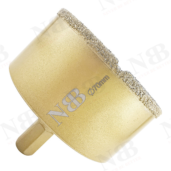 NBB Brocas de diamante con vástago hexagonal 12.5mm, corona diamante para taladrar en seco en porcelana,cerámica,baldosas,granito,azulejo, meyor en húmedo, para perforadora de pistola y banco