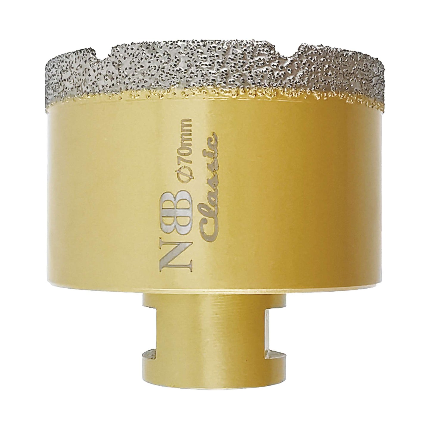NBB Broca de diamante con M14, tipo dorado clásico, corona diamante para taladrar en seco y en húmedo en porcelana dura, cerámica, baldosas, granito, mármol, azulejo, para Amoladora Angular (Classic)