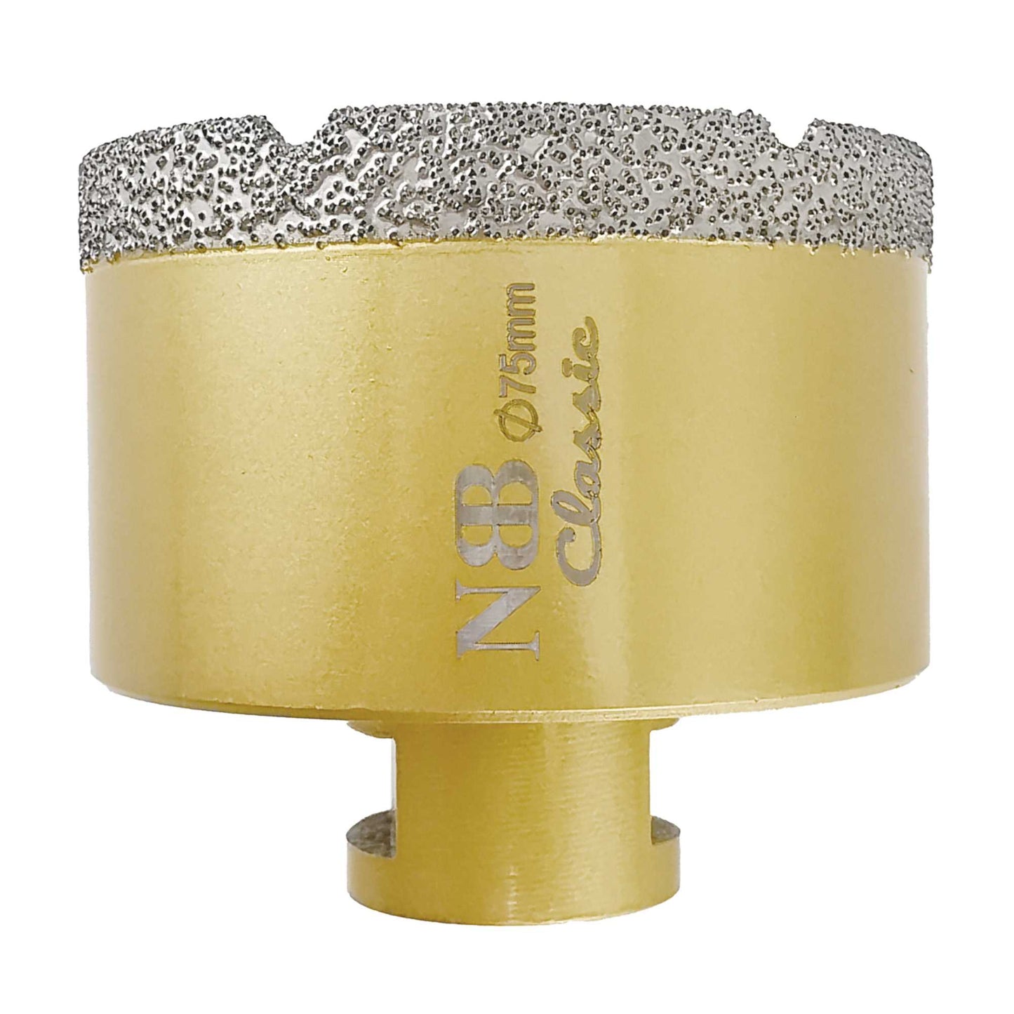NBB Broca de diamante con M14, tipo dorado clásico, corona diamante para taladrar en seco y en húmedo en porcelana dura, cerámica, baldosas, granito, mármol, azulejo, para Amoladora Angular (Classic)