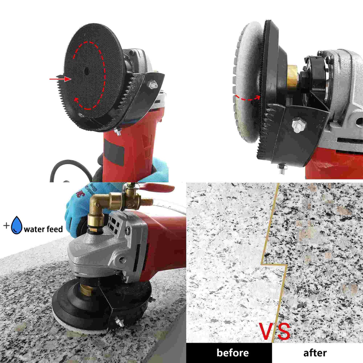 NBB Almohadillas de pulido de diamante 4" 100mm disco renovación lijado diamante para Pulir en húmedo granito mármol piedra porcelana cerámica con respaldo de nylon buen acabado