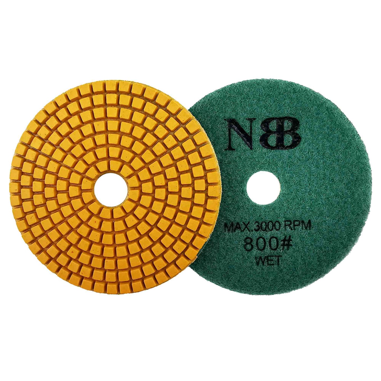 NBB Almohadillas de pulido de diamante 4" 100mm disco renovación lijado diamante para Pulir en húmedo granito mármol piedra porcelana cerámica con respaldo de nylon buen acabado