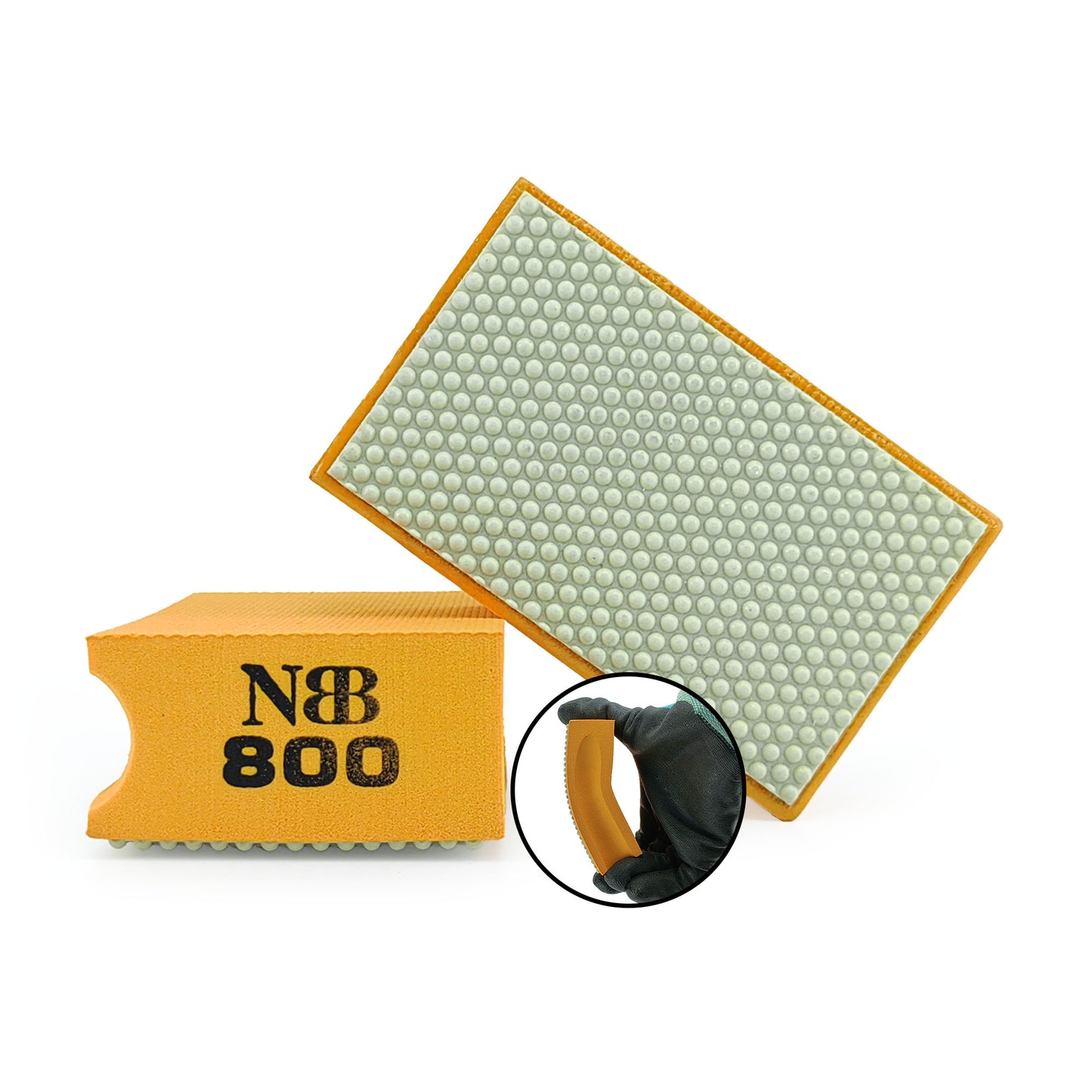 NBB Almohadilla diamantada para lijar y pulir a Mano con Diamante galvanizado para Piedra, mármol, Granito, cerámica, azulejo, Vidrio, con Almohadilla de Esponja Flexible