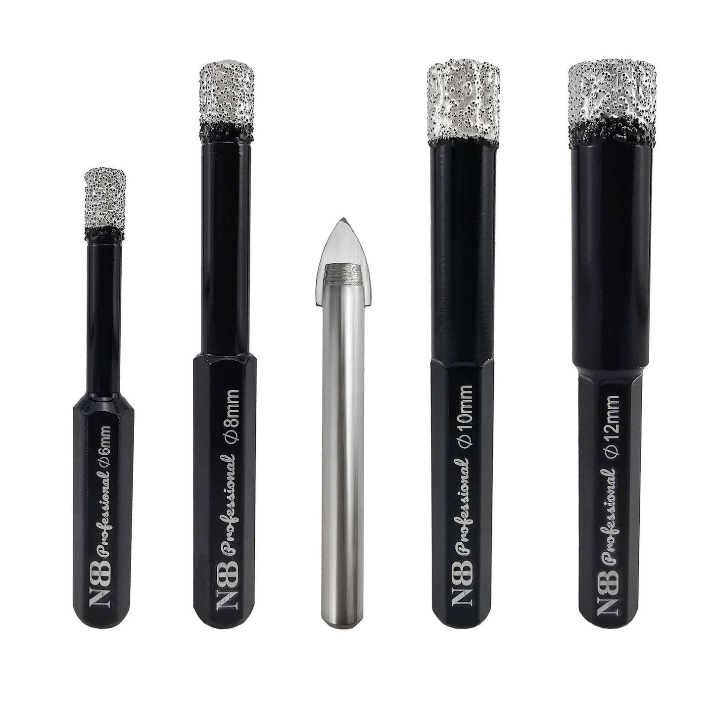 NBB Brocas de diamante con vástago hexagonal,corona diamante para taladrar en seco en porcelana, cerámica, baldosas, granito, azulejo, meyor en húmedo, en taladros de cable o sin cable