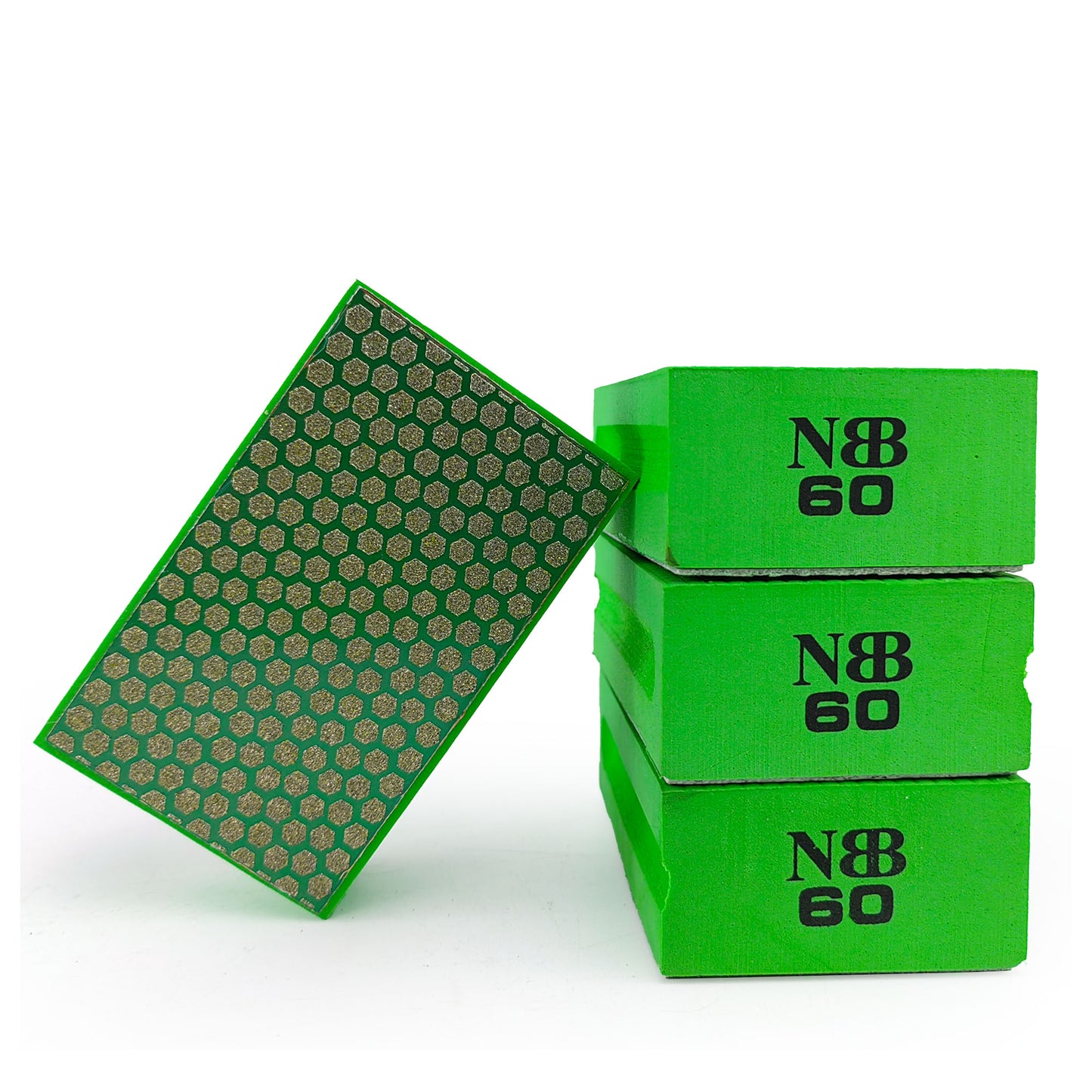 NBB Almohadilla diamantada para lijar y pulir, bloques diamante de lijado/pulido, almohadillas a mano de diamante con respaldo de espuma para moliendar granito, mármol, piedra