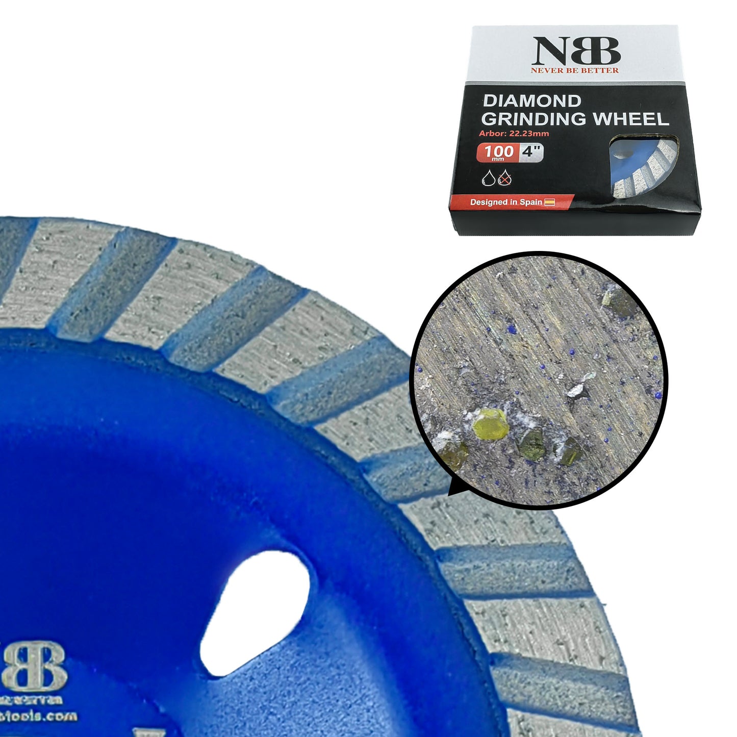 NBB Copa diamantada muela Disco molienda diamantado cuchillo amolado de alta eficacia y larga duración Rectificado en seco o húmedo en granito mármol baldosas cerámicas hormigón cemento