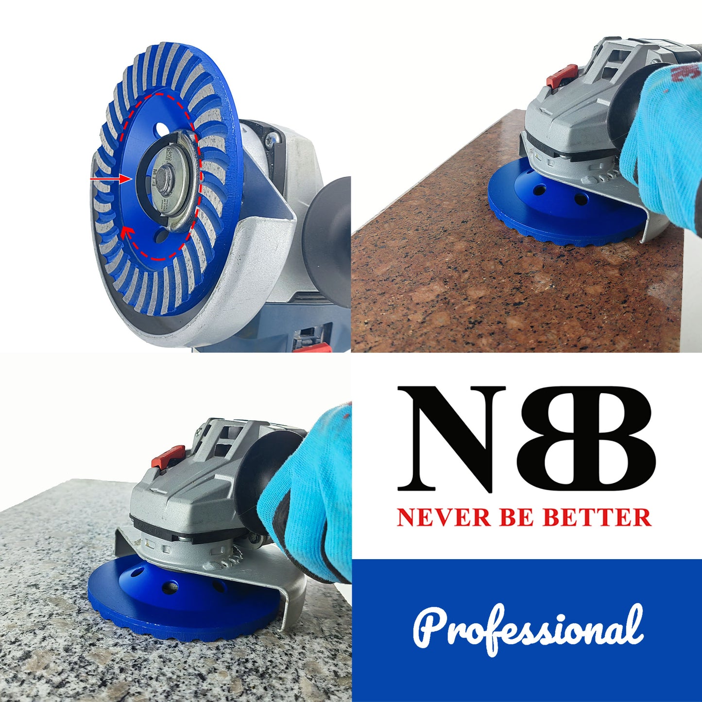 NBB Copa diamantada muela Disco molienda diamantado cuchillo amolado de alta eficacia y larga duración Rectificado en seco o húmedo en granito mármol baldosas cerámicas hormigón cemento