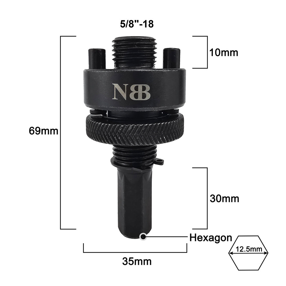 NBB Broca de diamante, corona diamante para taladrar en seco y en húmedo en porcelana dura, cerámica, baldosas, granito, mármol, azulejo, Conectado a Árbol, para Taladro de Pistola/Banco(Árbol hexagonal )