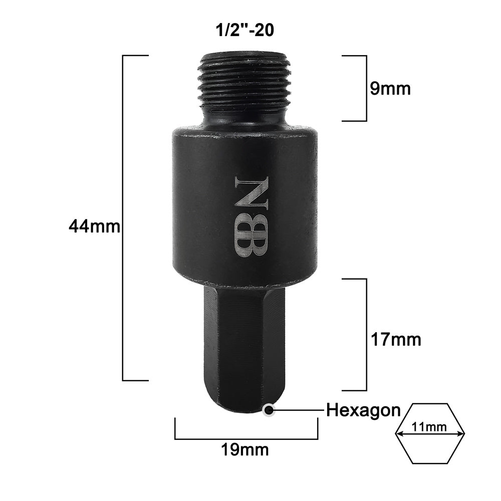 NBB Broca de diamante, corona diamante para taladrar en seco y en húmedo en porcelana dura, cerámica, baldosas, granito, mármol, azulejo, Conectado a Árbol, para Taladro de Pistola/Banco(Árbol hexagonal )