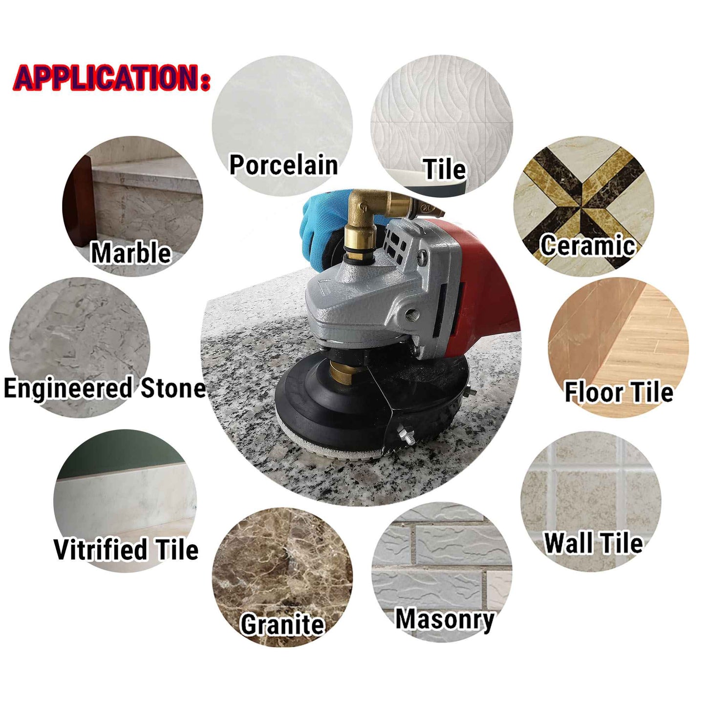 NBB Almohadillas de pulido de diamante 4" 100mm disco renovación lijado diamante para Pulir en húmedo granito mármol piedra porcelana cerámica con respaldo de nylon buen acabado
