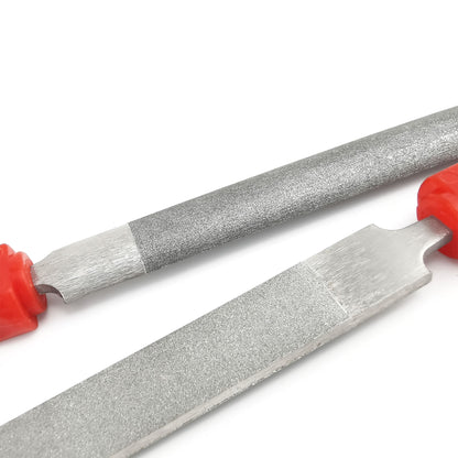 Lima de Aguja de Diamante de Acero de Aleación Endurecida – Incluye lima plana, cuadrada, triangular, redonda y media caña.