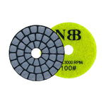 NBB Almohadillas de pulido de diamante 2" 50mm disco de renovación lijado diamante para Pulir en seco y humedo granito mármol piedra granito cerámica con respaldo de nylon buen acabado(50#,  100#， 200#， 400#)