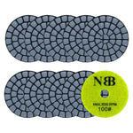 NBB Almohadillas de pulido de diamante 2" 50mm disco de renovación lijado diamante para Pulir en seco y humedo granito mármol piedra granito cerámica con respaldo de nylon buen acabado(50#,  100#， 200#， 400#)