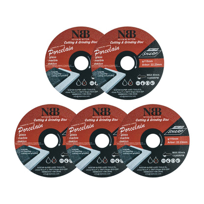 Disque diamanté soudé 3 en 1 NBB pour la découpe et le meulage du granit, du marbre, du carrelage, de la céramique, de la porcelaine, de la pierre, du métal et de la fibre de verre pour meuleuse d'angle