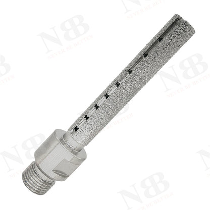 NBB Fresa de diamante, forma de dedo, broca de fresado de diamante para ampliar y dar forma al agujero en porcelana,cerámica,baldosas,granito,mármol, en seco o húmedo (1/2" Gas, plana)