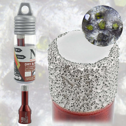 Foret diamanté NBB, fraise diamantée M14, foret à carottage diamanté pour perçage à sec et à l'eau dans la porcelaine dure, la céramique, le carrelage, le granit, le marbre, pour meuleuse d'angle