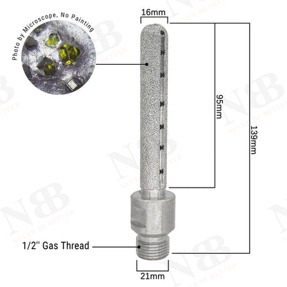 NBB Fresa de diamante,forma de dedo,broca de fresado de diamante para ampliar y dar forma al agujero en porcelana,cerámica,baldosas,granito,mármol, en seco o húmedo (1/2" Gas, redonda)