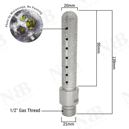 NBB Fresa de diamante,forma de dedo,broca de fresado de diamante para ampliar y dar forma al agujero en porcelana,cerámica,baldosas,granito,mármol, en seco o húmedo (1/2" Gas, redonda)