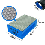 NBB Almohadilla diamantada para lijar y pulir a Mano con Diamante galvanizado para Piedra, mármol, Granito, cerámica, azulejo, Vidrio, con Almohadilla de Esponja Flexible