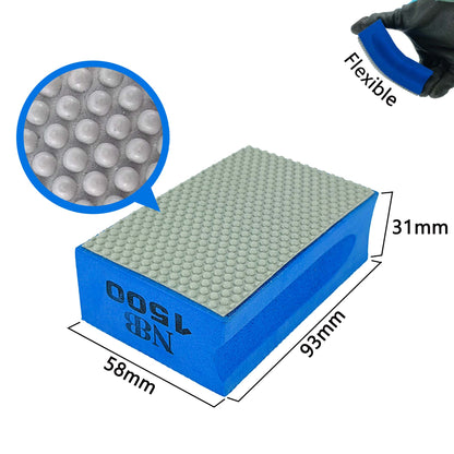 NBB Diamant-Handschleif- und Polierpad mit galvanisierten Diamanten für Stein, Marmor, Granit, Keramik, Fliesen und Glas, mit flexiblem Schwammpad