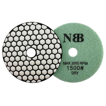 NBB Diamantpolierscheiben 4" (100 mm) Diamantschleifscheibe für Trockenpolieren von Granit, Marmor, Stein und Keramik mit Nylonrücken, für ein gutes Finish 